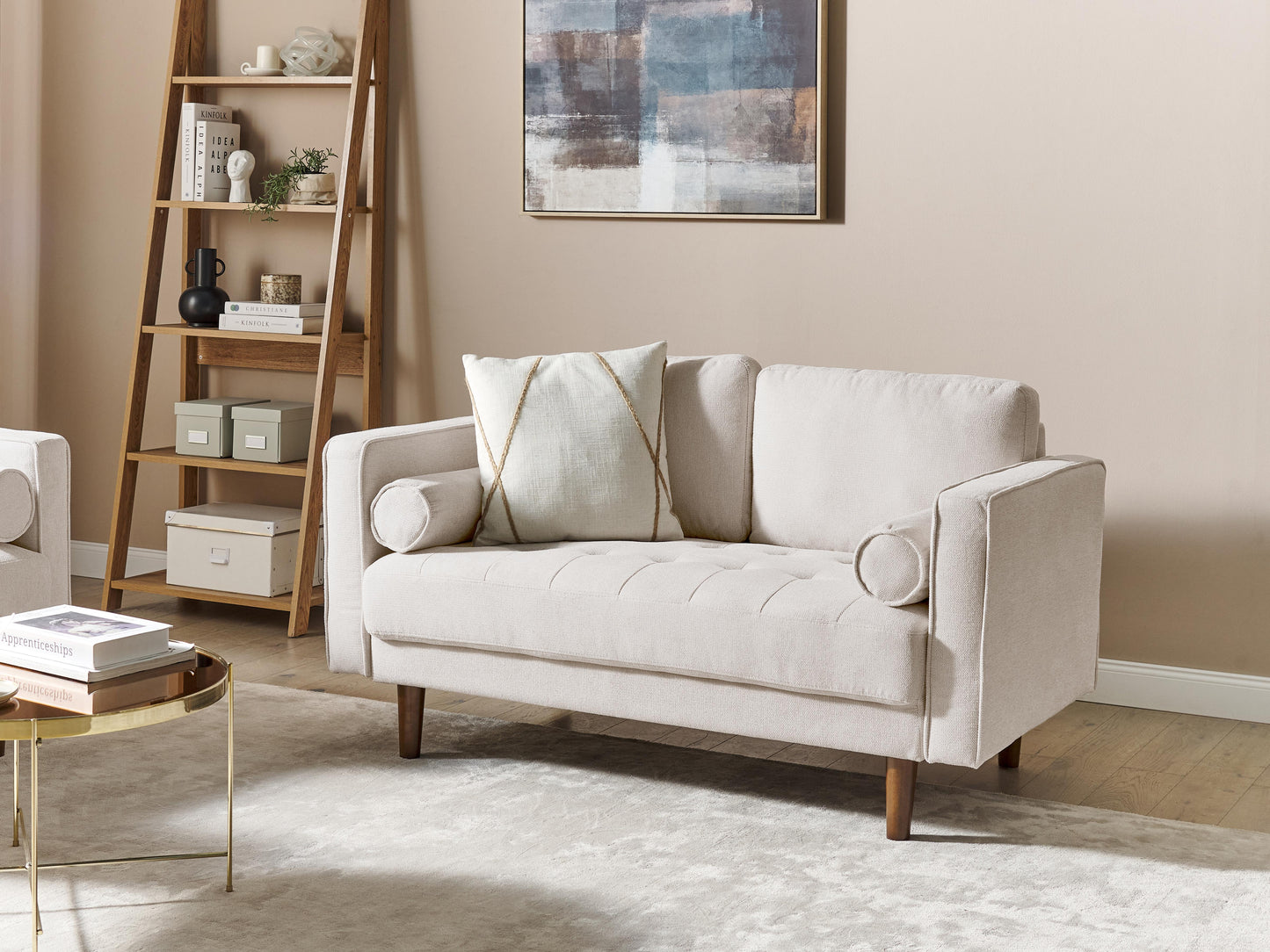 Sofa 2 Seater NURMO Fabric Light Beige