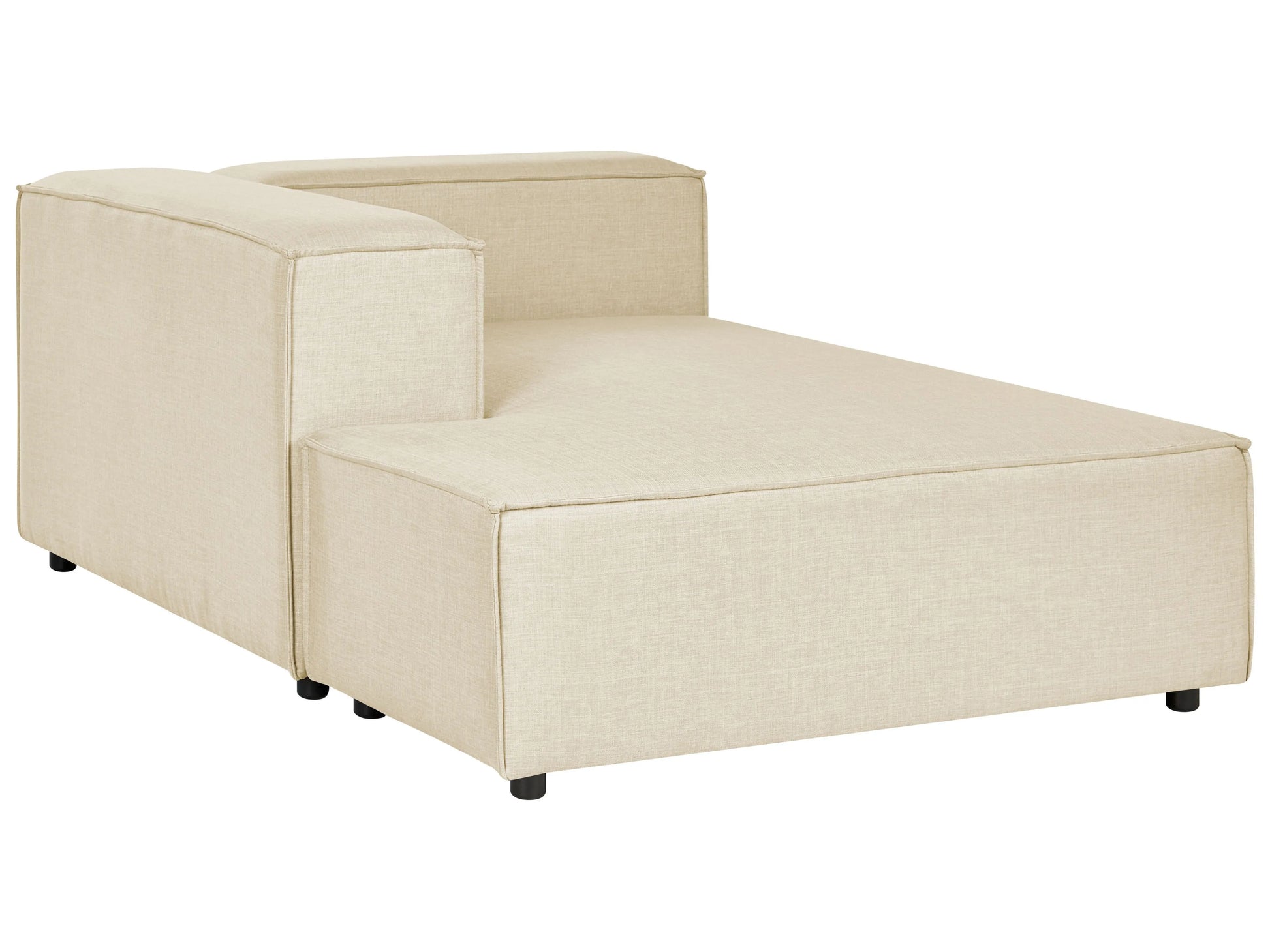  Chaise Longue APRICA Faux Linen Beige