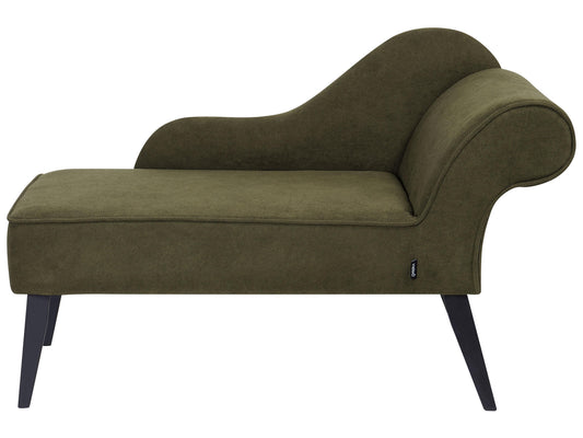  Right-Hand Chaise Lounge BIARRITZ Fabric Olive Green