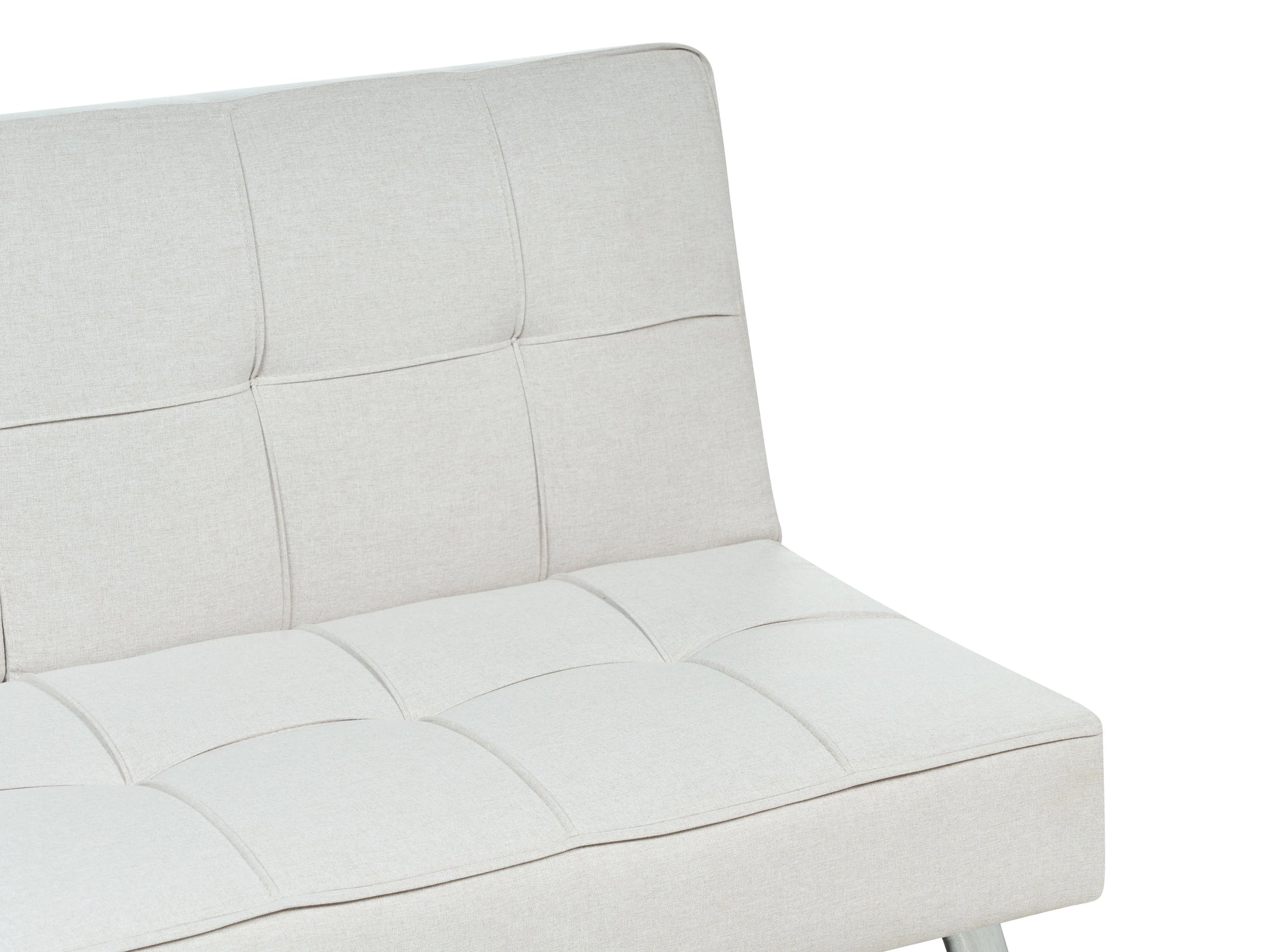  Sofa Bed 3 Seater ROXEN Fabric Light Beige