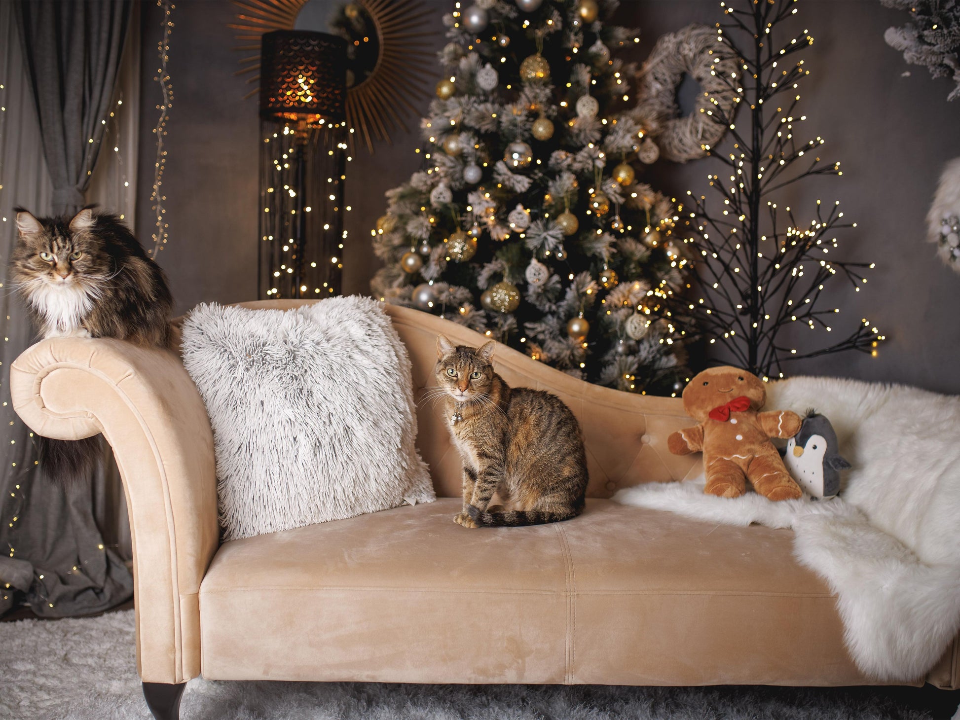  Right-Hand Chaise Lounge LATTES Velvet Beige