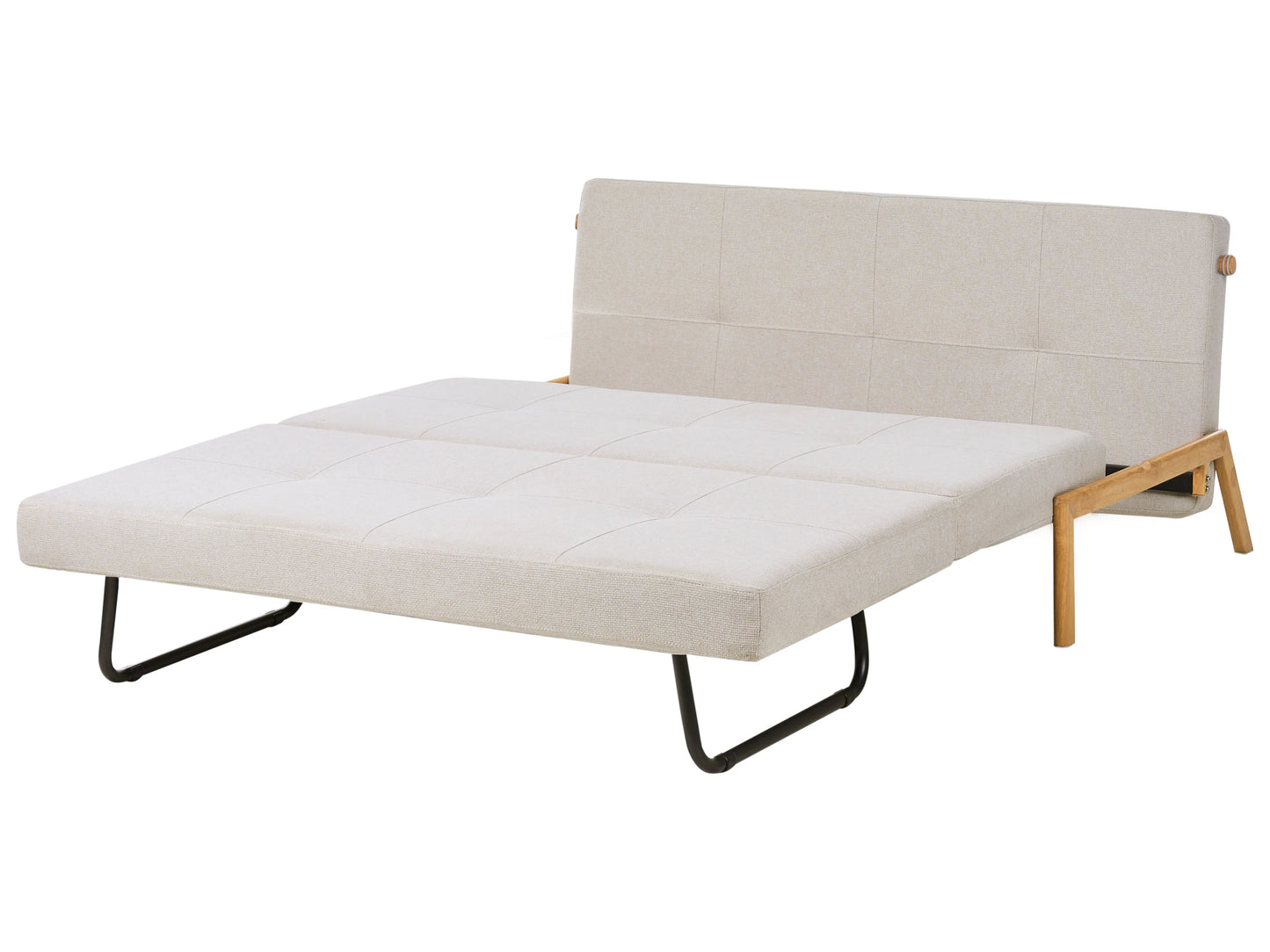  Sofa Bed 2 Seater EDLAND Fabric Light Beige