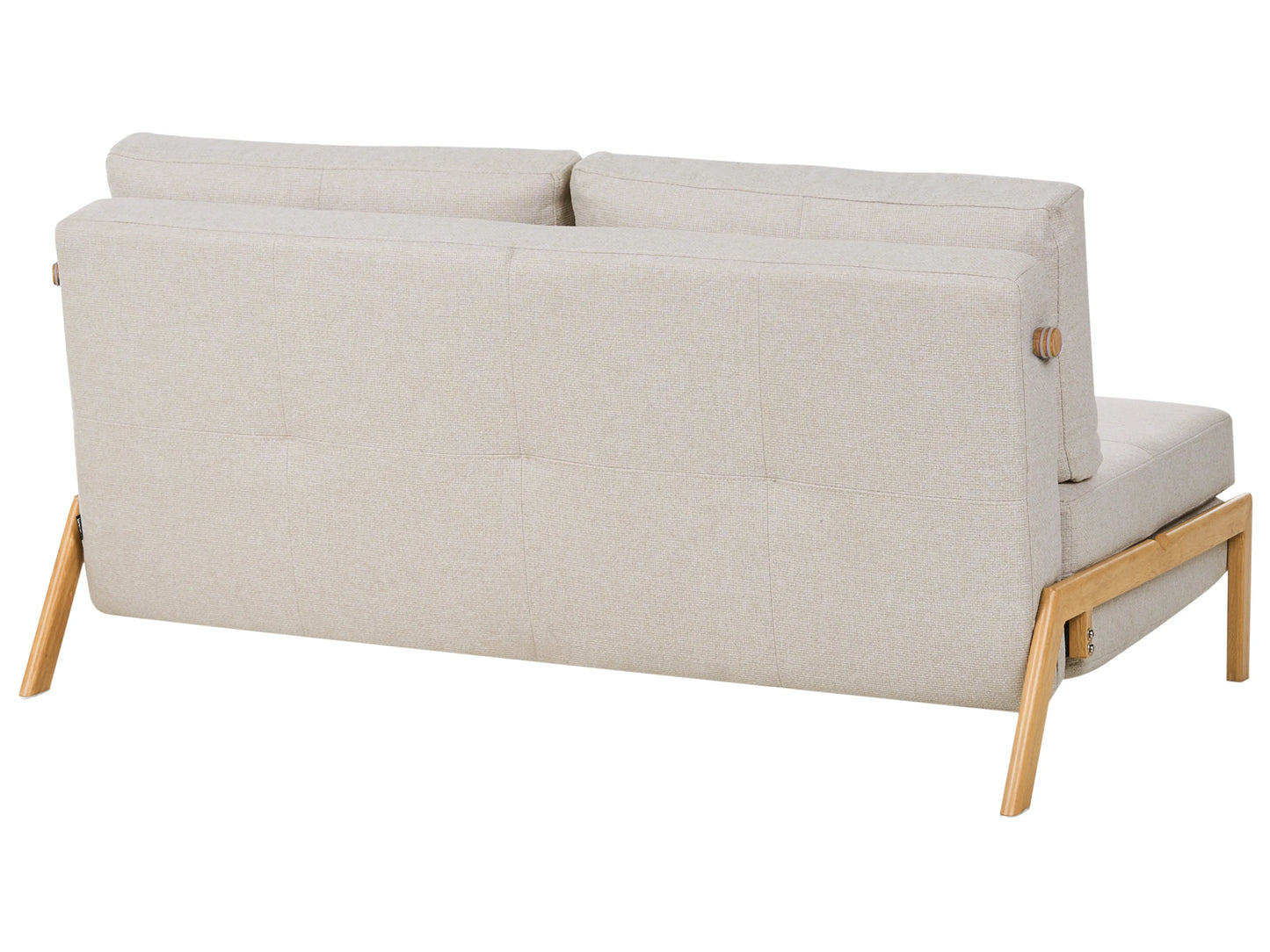  Sofa Bed 2 Seater EDLAND Fabric Light Beige