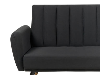  Sofa Bed 3 Seater VIMMERBY Fabric Black