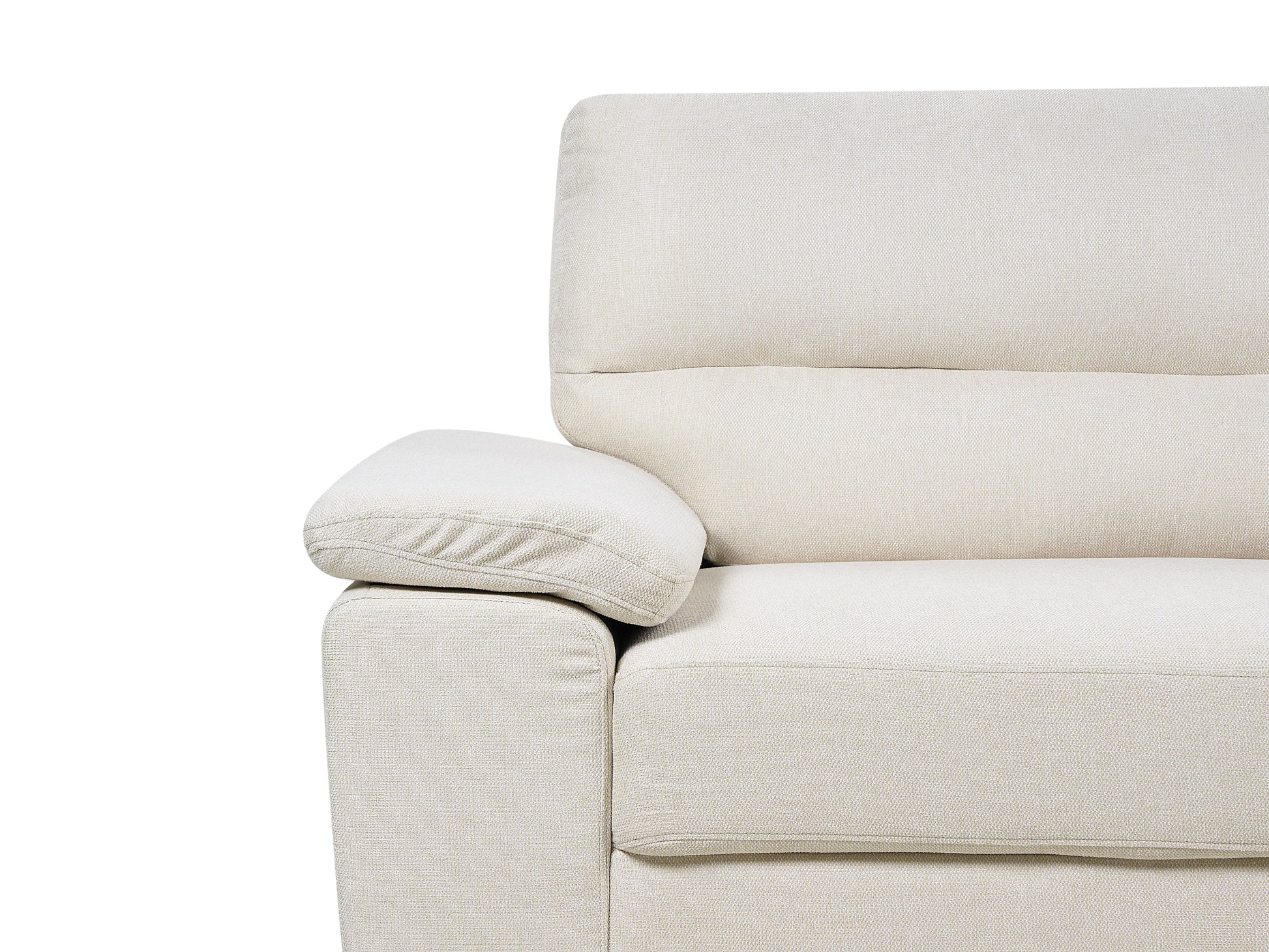  Living Room Set 5 Seater VOGAR Fabric Light Beige