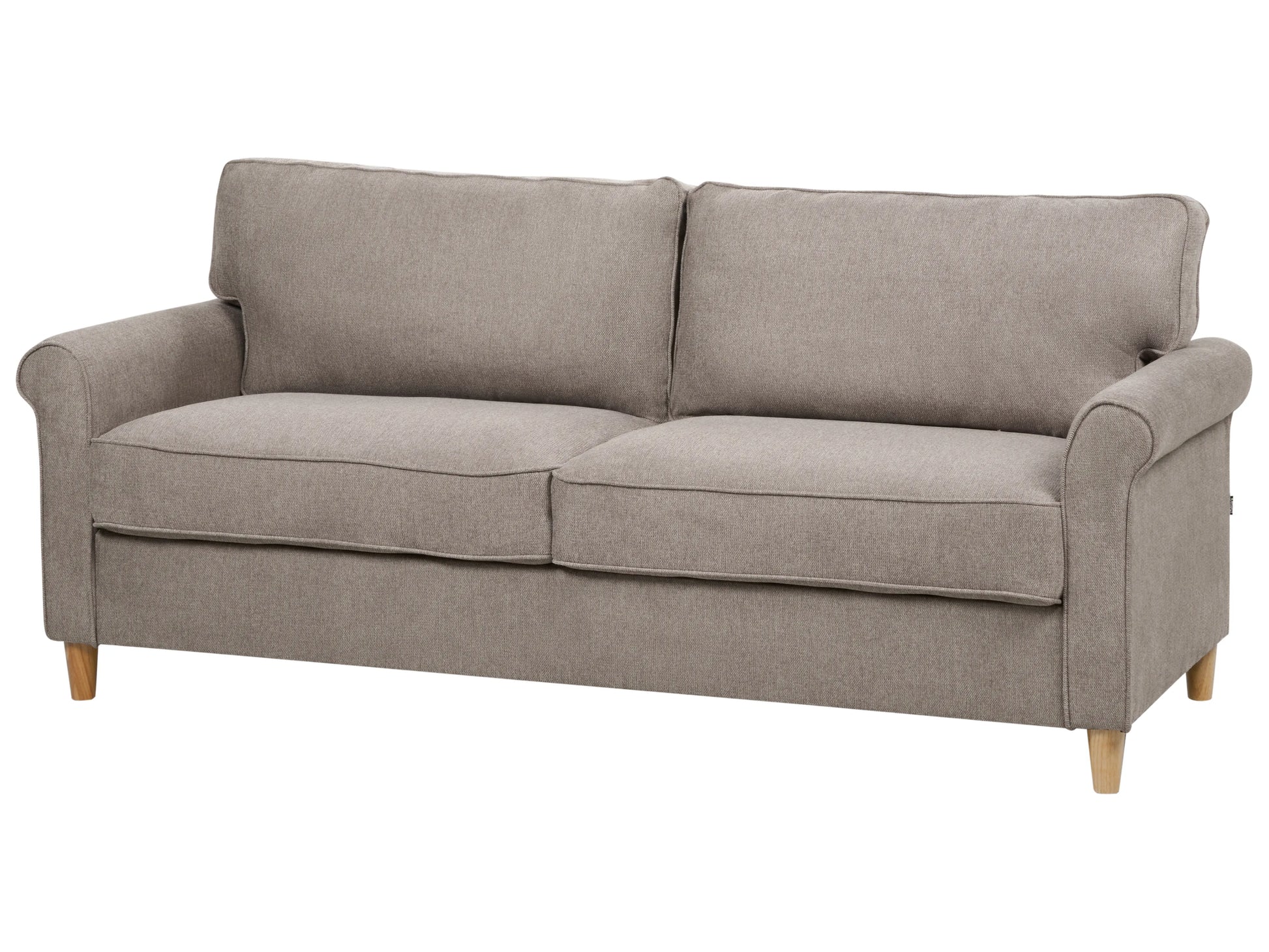  Living Room Set 5 Seater RONNEBY Fabric Light Brown