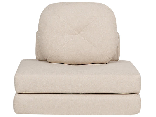  Single Sofa Bed OLDEN Fabric Light Beige
