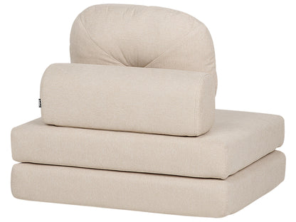  Single Sofa Bed OLDEN Fabric Light Beige
