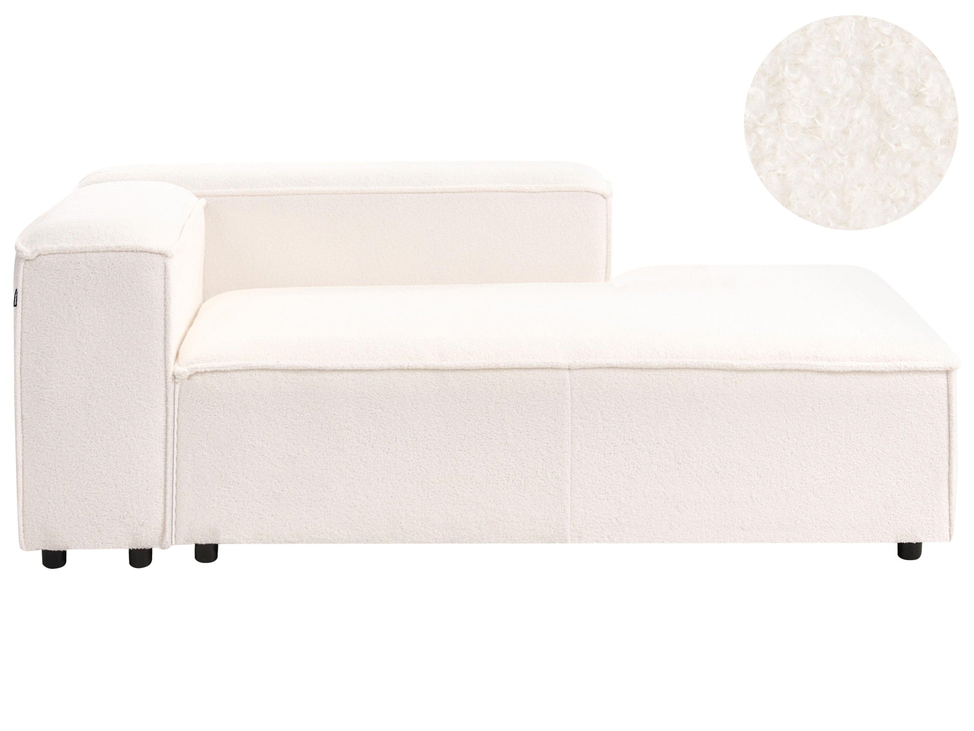 Left-Hand Chaise Lounge ARDAL Boucle Off-White