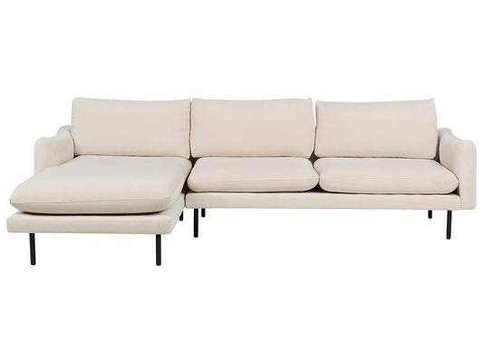  Corner Sofa 4 Seater VINTERBRO Fabric Light Beige Right Hand