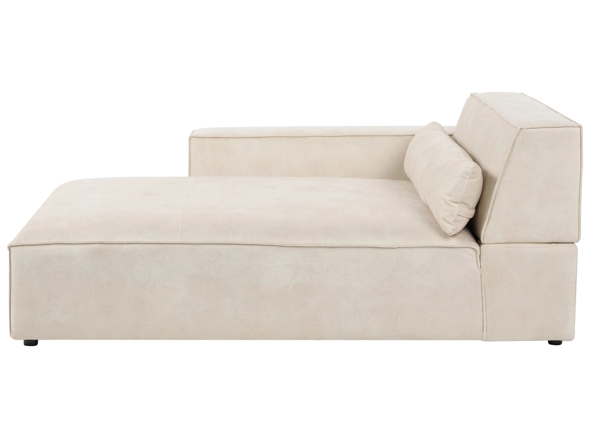  Right-Hand Chaise Lounge HELLNAR Velvet Light Beige