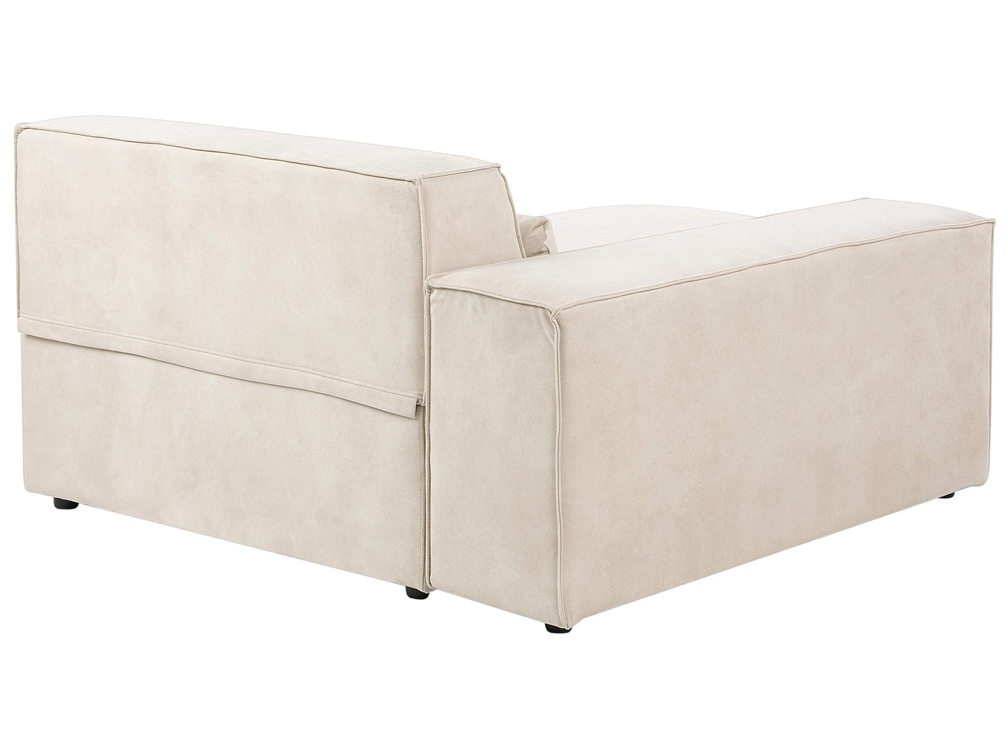  Right-Hand Chaise Lounge HELLNAR Velvet Light Beige