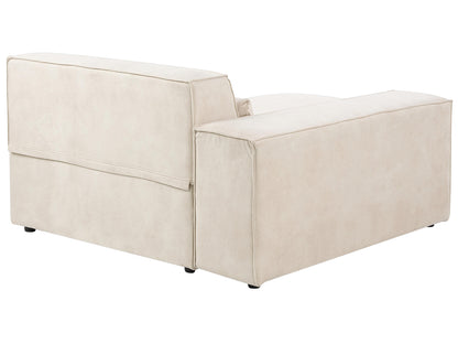  Right-Hand Chaise Lounge HELLNAR Velvet Light Beige