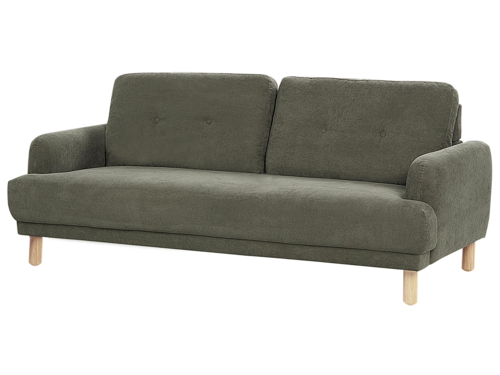  Living Room Set 4 Seater TUVE Corduroy Dark Green