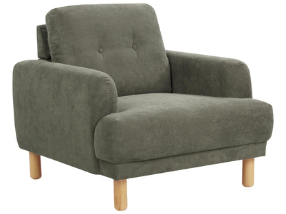  Living Room Set 4 Seater TUVE Corduroy Dark Green
