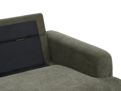  Living Room Set 4 Seater TUVE Corduroy Dark Green