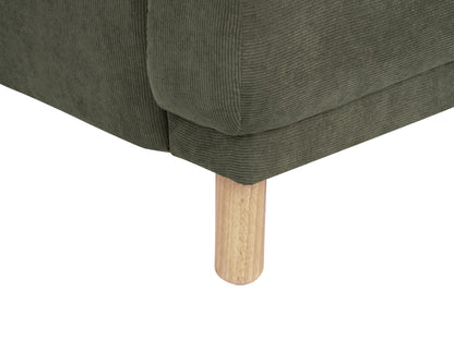 Living Room Set 4 Seater TUVE Corduroy Dark Green