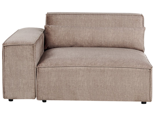  Corner Seat HELLNAR Fabric Light Brown Right Hand
