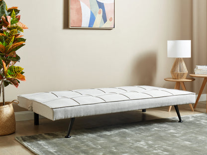  Sofa Bed 3 Seater HASLE Fabric Light Grey