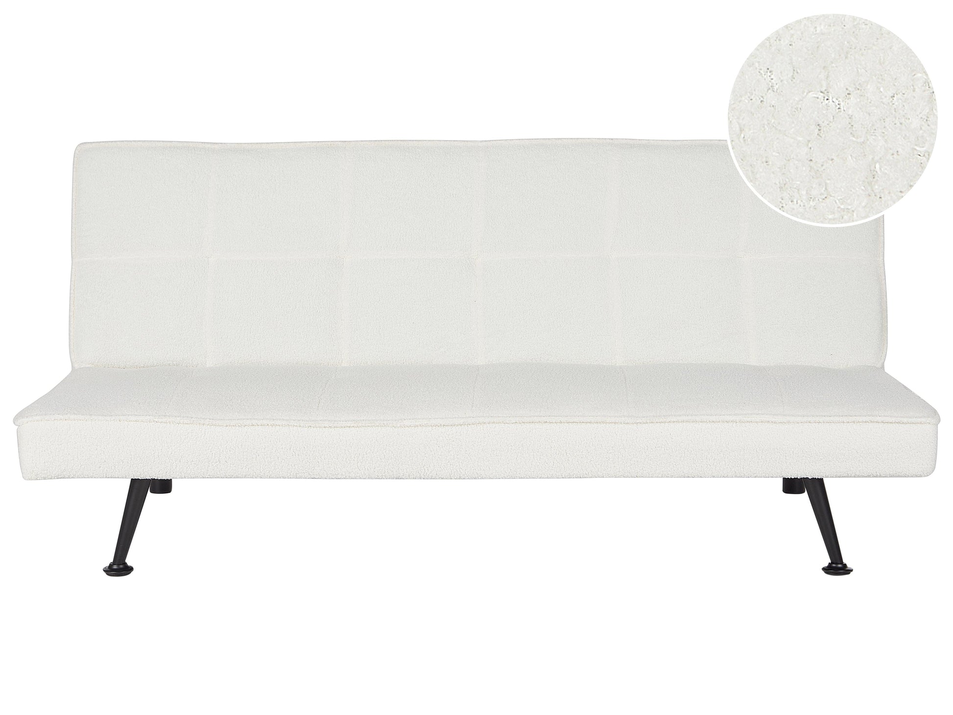  Sofa Bed 3 Seater HASLE Boucle White