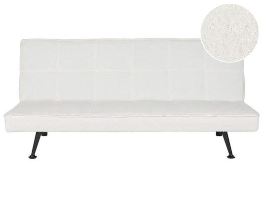 Sofa Bed 3 Seater HASLE Boucle White