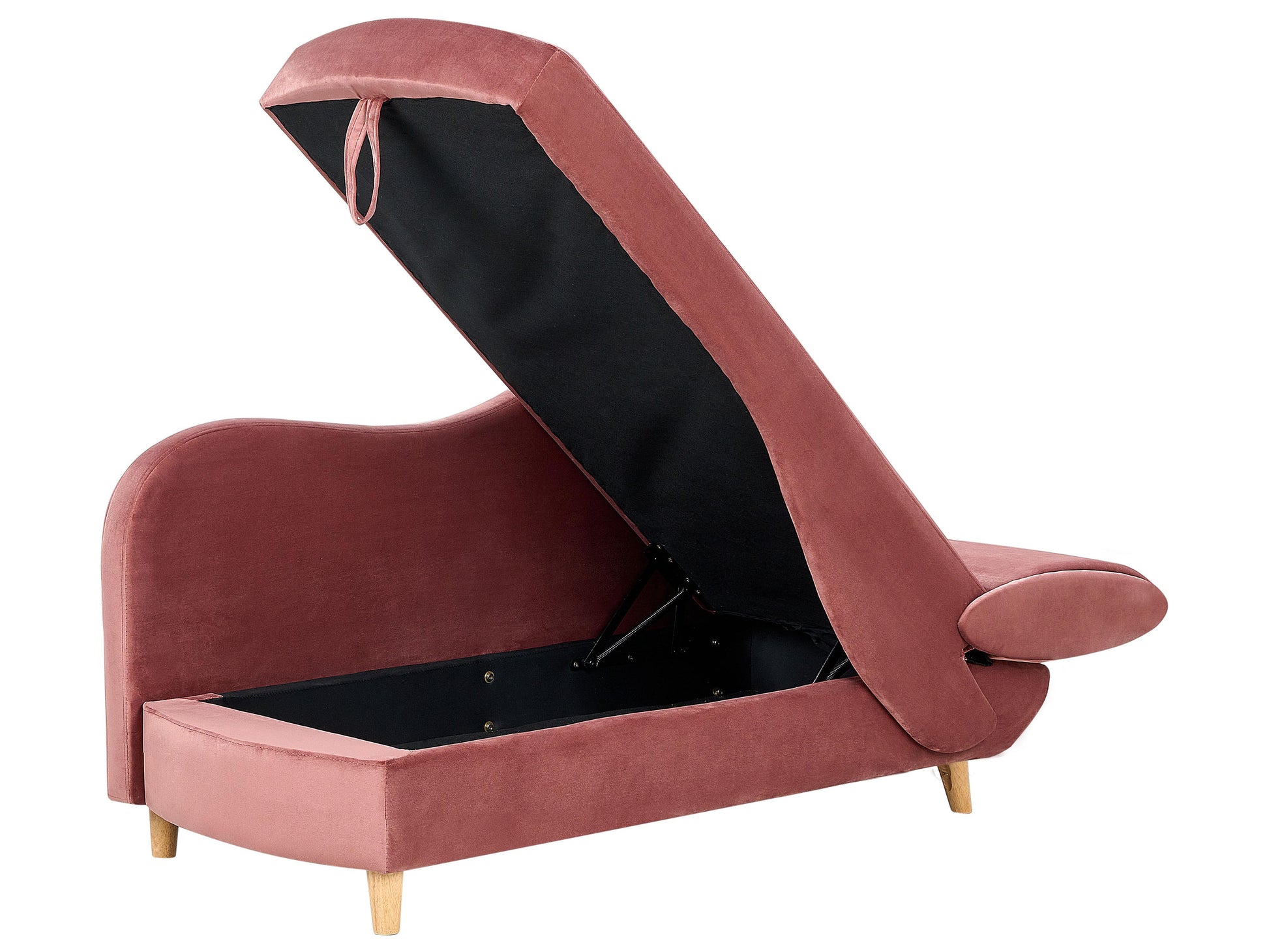  Right-Hand Chaise Lounge MERI Velvet Pink With Storage