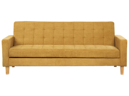  Sofa Bed 3 Seater VEHKOO Fabric Mustard