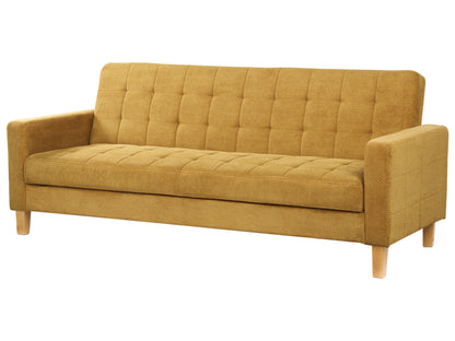  Sofa Bed 3 Seater VEHKOO Fabric Mustard