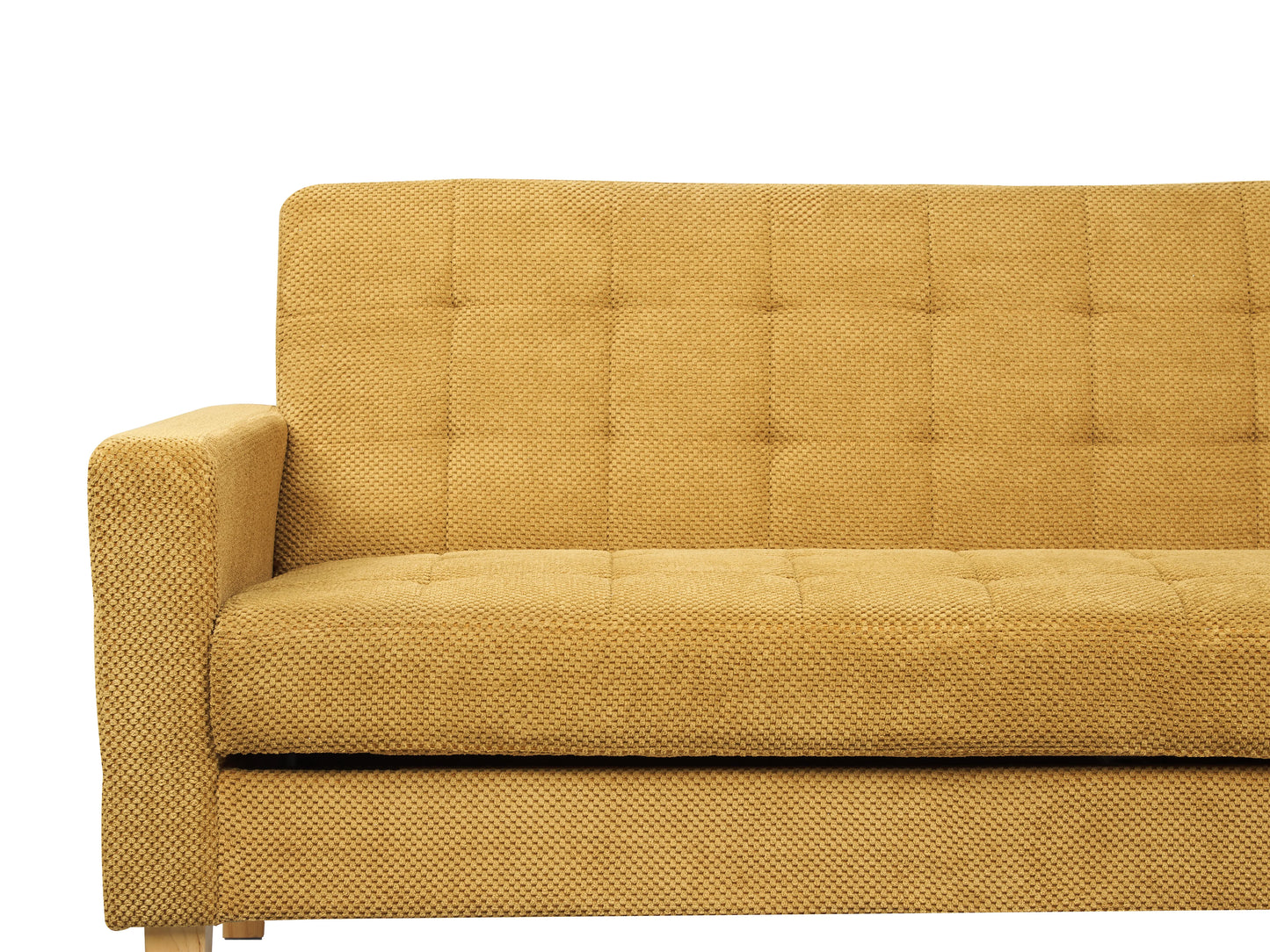  Sofa Bed 3 Seater VEHKOO Fabric Mustard
