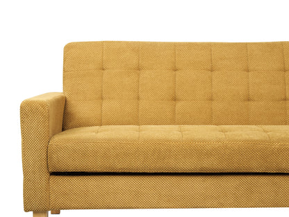  Sofa Bed 3 Seater VEHKOO Fabric Mustard