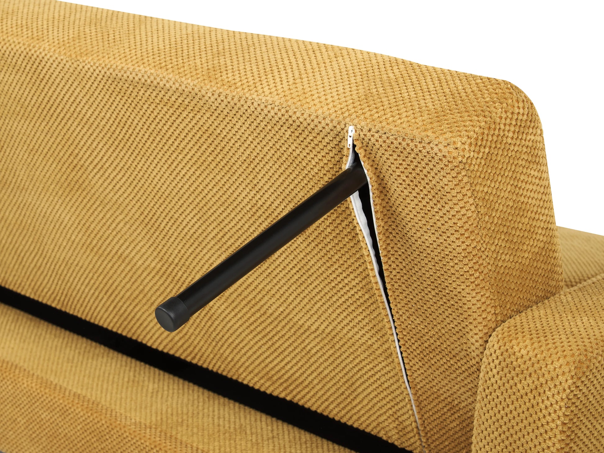  Sofa Bed 3 Seater VEHKOO Fabric Mustard
