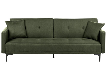  Sofa Bed 3 Seater LUCAN Fabric Dark Green