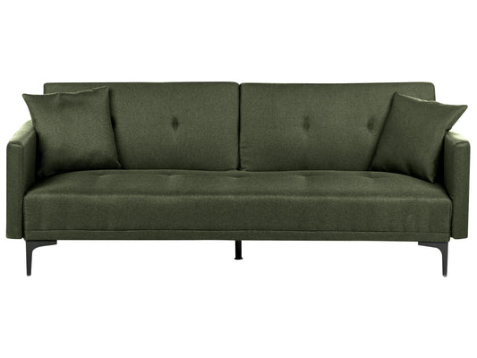  Sofa Bed 3 Seater LUCAN Fabric Dark Green