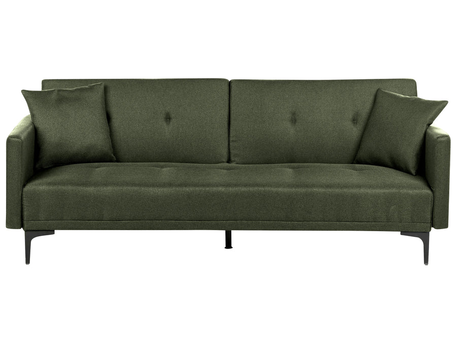  Sofa Bed 3 Seater LUCAN Fabric Dark Green