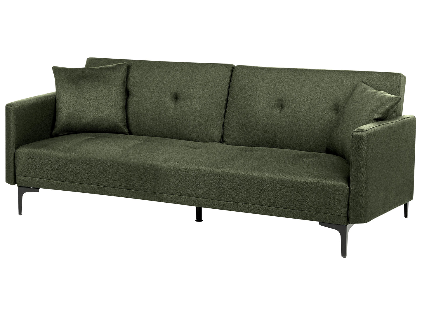  Sofa Bed 3 Seater LUCAN Fabric Dark Green