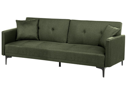 Sofa Bed 3 Seater LUCAN Fabric Dark Green