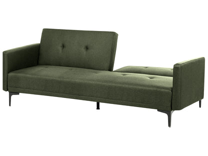  Sofa Bed 3 Seater LUCAN Fabric Dark Green