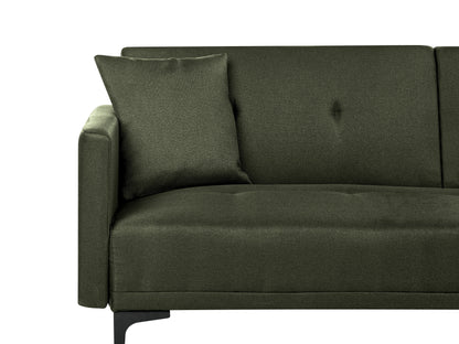  Sofa Bed 3 Seater LUCAN Fabric Dark Green