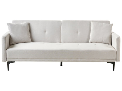  Sofa Bed 3 Seater LUCAN Fabric Light Beige