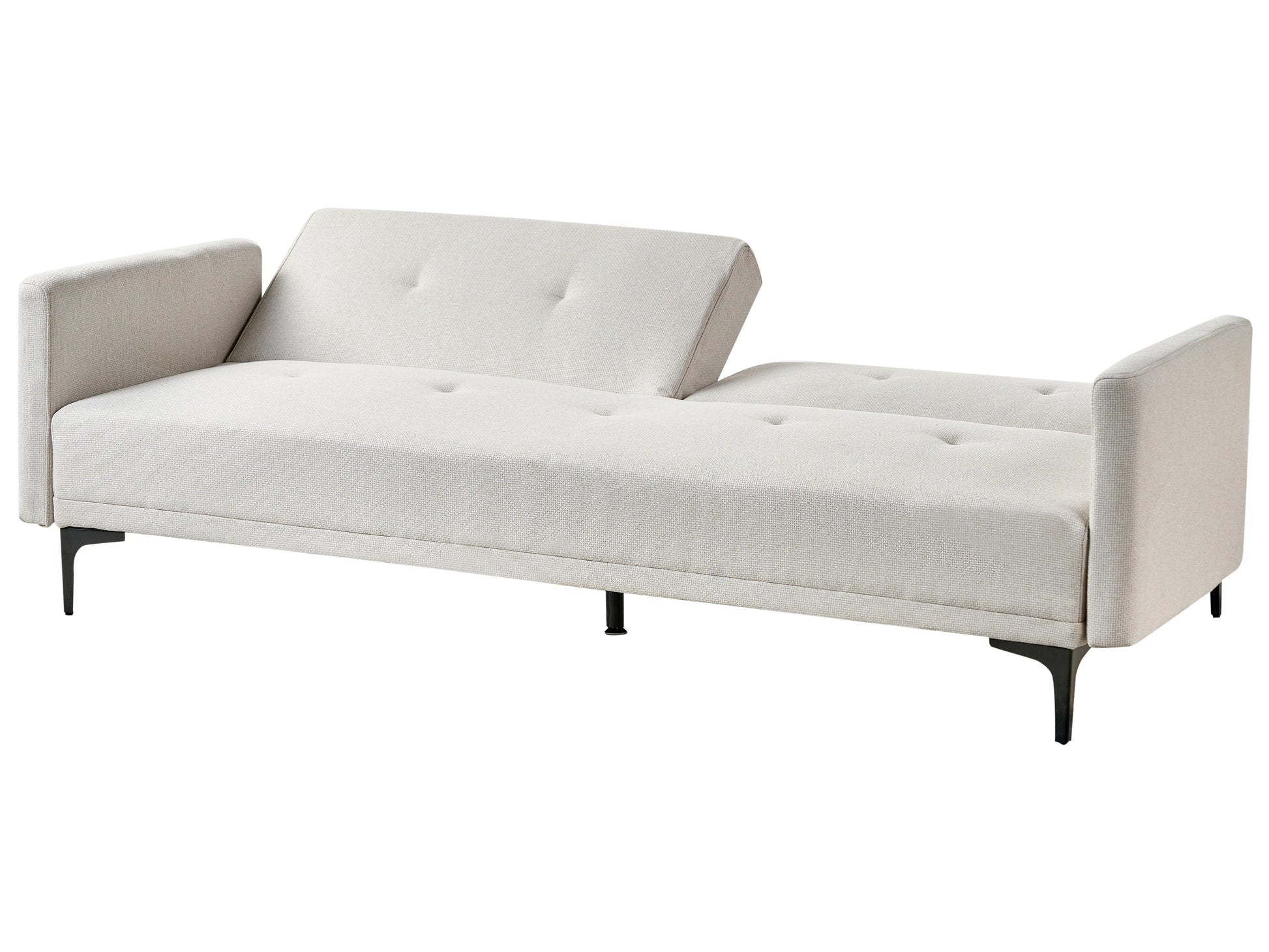  Sofa Bed 3 Seater LUCAN Fabric Light Beige