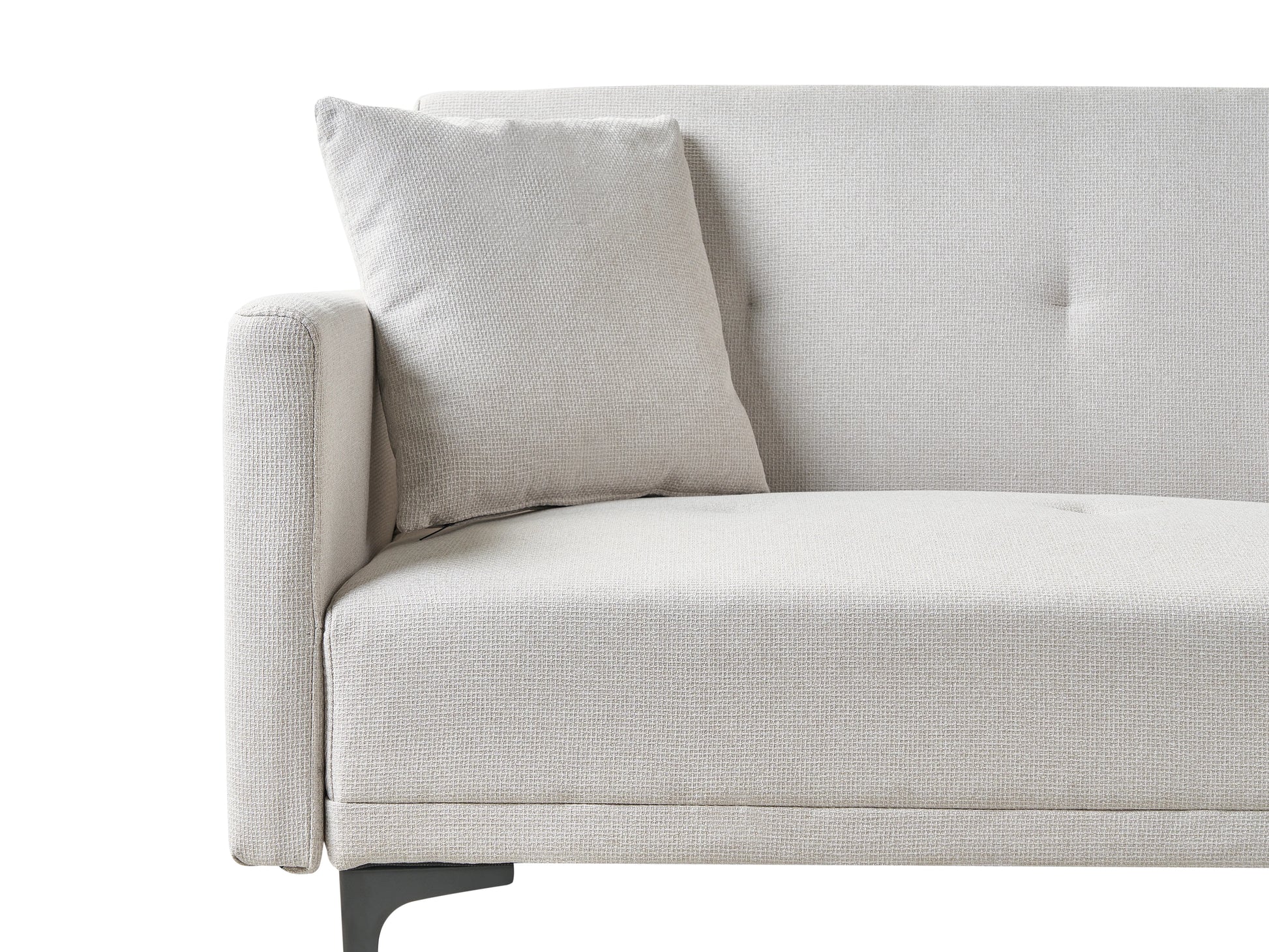 Sofa Bed 3 Seater LUCAN Fabric Light Beige