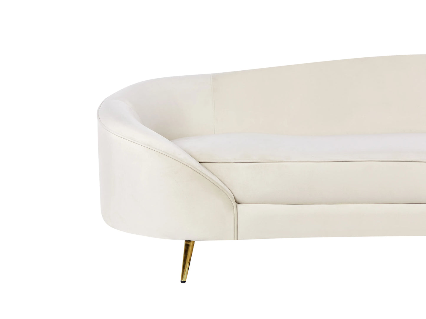  Sofa 3 Seater SAVAR Velvet Light Beige