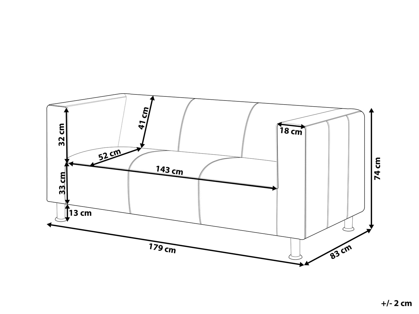  Sofa 3 Seater FLORO Chenille Off-White