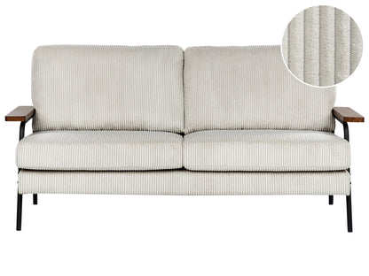  Sofa 3 Seater AKRANES Corduroy Light Grey