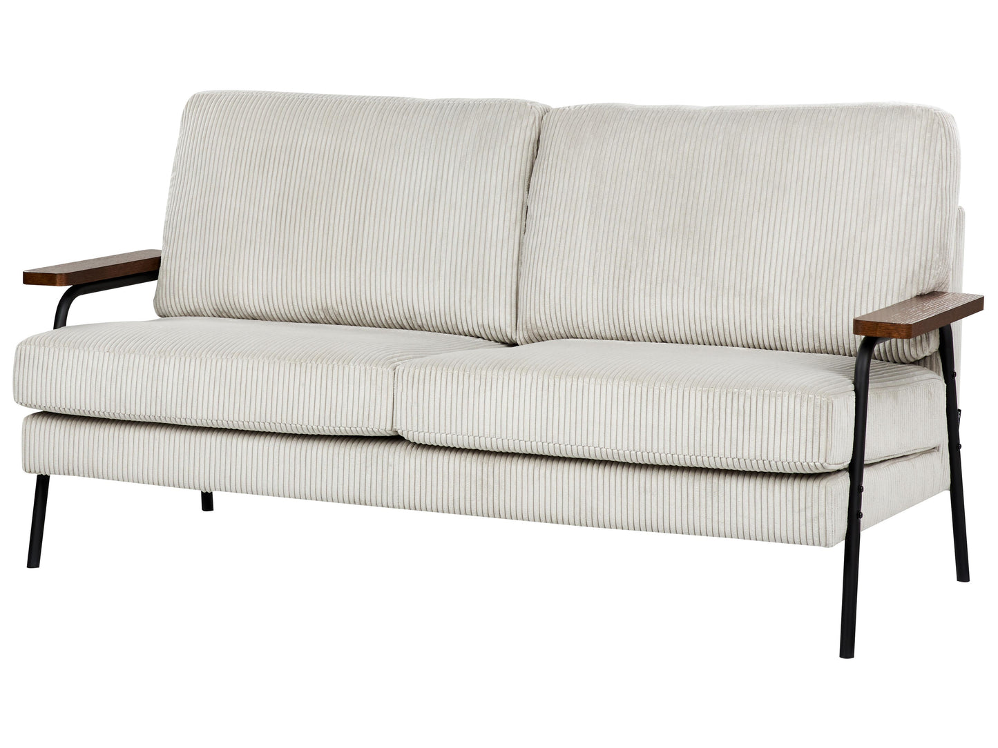  Sofa 3 Seater AKRANES Corduroy Light Grey