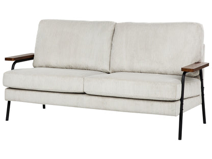  Sofa 3 Seater AKRANES Corduroy Light Grey