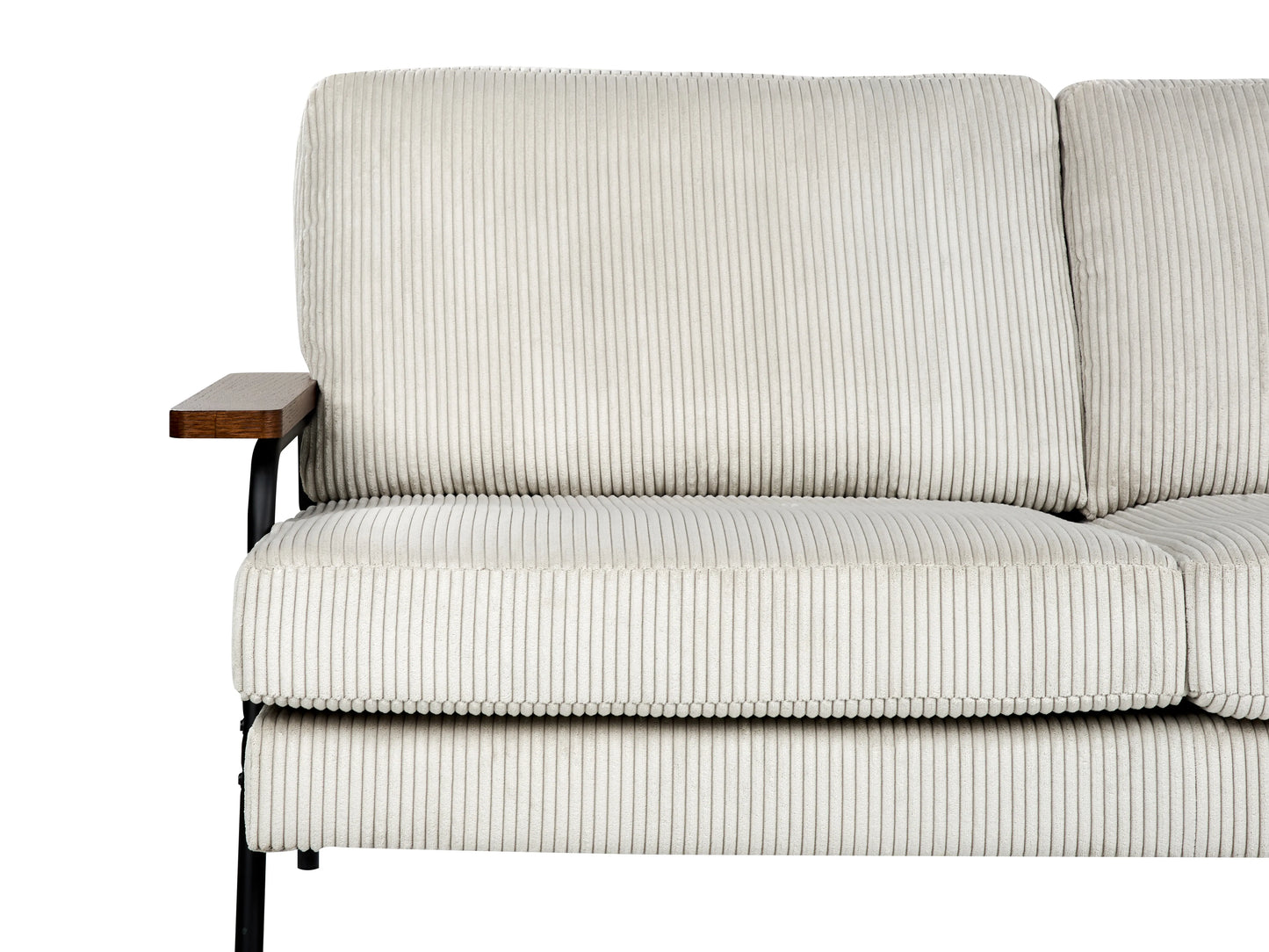  Sofa 3 Seater AKRANES Corduroy Light Grey