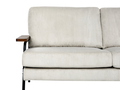  Sofa 3 Seater AKRANES Corduroy Light Grey