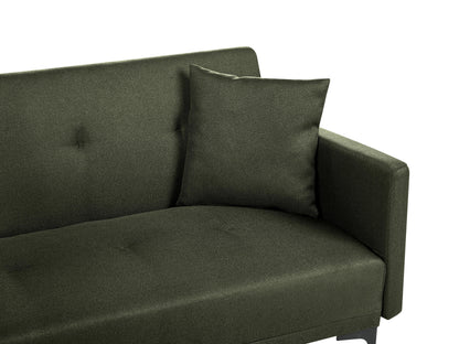  Sofa Bed 3 Seater LUCAN Fabric Dark Green
