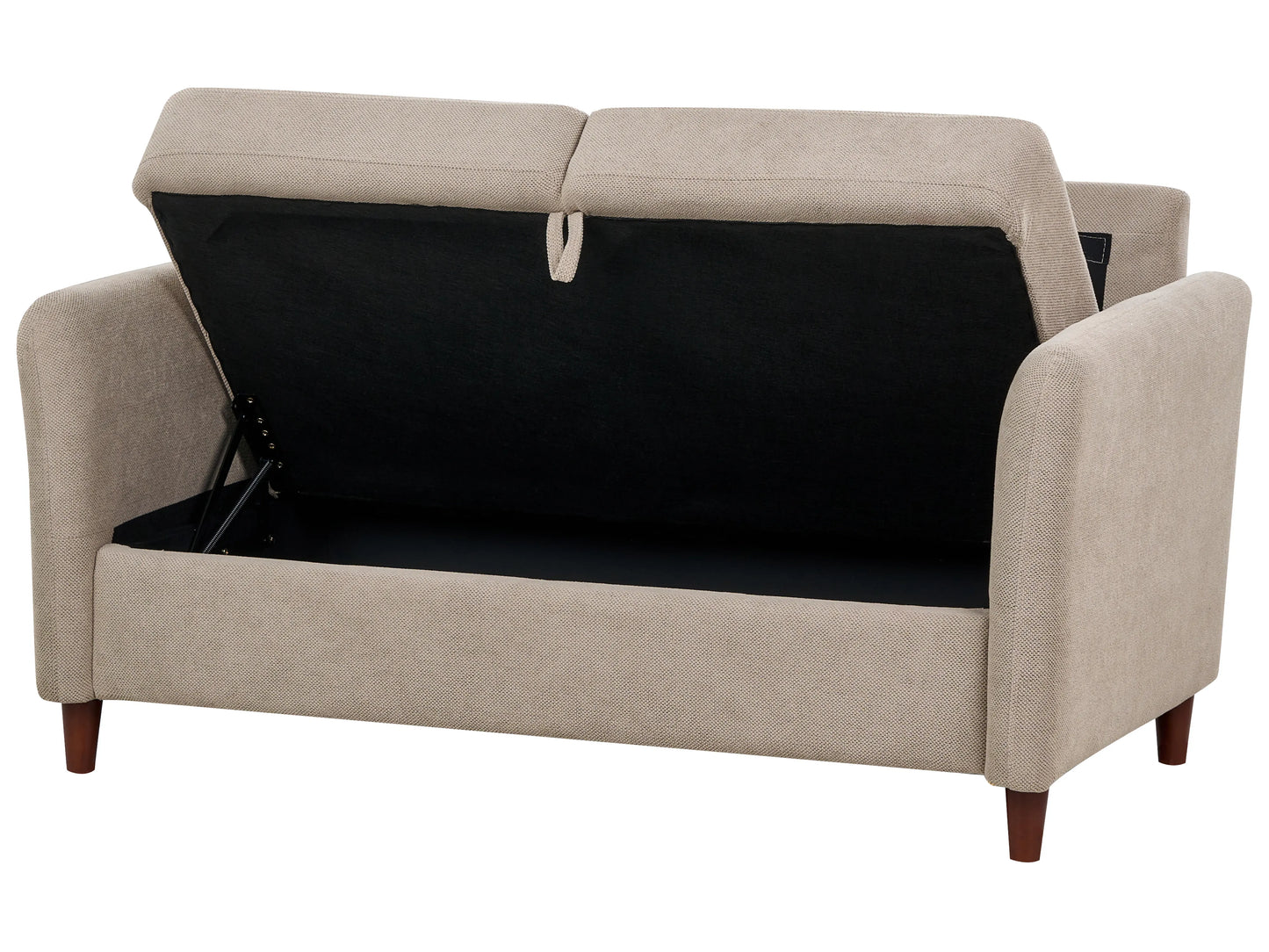  Sofa 2 Seater MARE Fabric Taupe With Storage